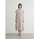 ケープ風衿ノースリーブAラインワンピースポケット付きロングマキシケープ | On One's Own | 詳細画像9 