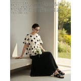 ドットギャザー切替かすれ水玉プルオーバーチュニック | On One's Own | 詳細画像10