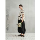 ドットギャザー切替かすれ水玉プルオーバーチュニック | On One's Own | 詳細画像13