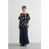 ドットギャザー切替かすれ水玉プルオーバーチュニック | On One's Own | 詳細画像11