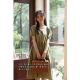 綿100%半袖ワンピースチェック柄ウエストギャザーバイカラーパフスリーブ | On One's Own | 詳細画像4