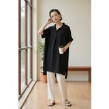 ルーズフィットトップスチュニックVネックブラウスプルオーバーサイズ | On One's Own | 詳細画像13 