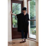 ブラック/BLACK | ルーズフィットトップスチュニックVネックブラウスプルオーバーサイズ | On One's Own