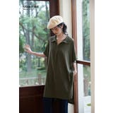 グリーン/OLIVE | ルーズフィットトップスチュニックVネックブラウスプルオーバーサイズ | On One's Own