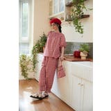 ギンガムチェックスモッキング刺繍半袖ギャザーブラウスセットアップ対応 | On One's Own | 詳細画像7