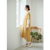 スキッパーカラー半袖裾スリットワンピース飾りボタン | On One's Own | 詳細画像8