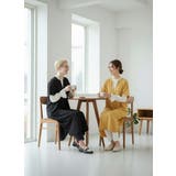 スキッパーカラー半袖裾スリットワンピース飾りボタン | On One's Own | 詳細画像4