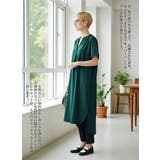 スキッパーカラー半袖裾スリットワンピース飾りボタン | On One's Own | 詳細画像2