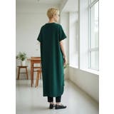 スキッパーカラー半袖裾スリットワンピース飾りボタン | On One's Own | 詳細画像3