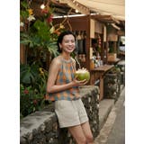 綿100%チェック柄キャミソールギャザーフレアレイヤードトップス紐調節可 | On One's Own | 詳細画像7