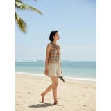 綿100%チェック柄キャミソールギャザーフレアレイヤードトップス紐調節可 | On One's Own | 詳細画像6