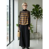 綿100%チェック柄キャミソールギャザーフレアレイヤードトップス紐調節可 | On One's Own | 詳細画像17