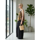 綿100%チェック柄キャミソールギャザーフレアレイヤードトップス紐調節可 | On One's Own | 詳細画像15