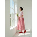 チェック柄切替コクーン半袖ロングワンピース | On One's Own | 詳細画像9