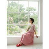 チェック柄切替コクーン半袖ロングワンピース | On One's Own | 詳細画像8