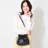ブラック | ≪オリエンタルトラフィック≫【25SS】ビジュー巾着バッグ/BA-258 | ORiental TRaffic