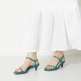 ブルー | アシンメトリーナローストラップサンダル/31230 | ORiental TRaffic