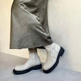 ベージュ | 厚底 タンクソールストレッチブーツ/31414 | ORiental TRaffic