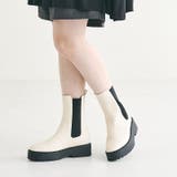 ホワイト | 厚底ミドル丈サイドゴアブーツ/31439 | ORiental TRaffic