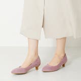 パープル | ポインテッドトゥキトゥンヒールパンプス/32110 | ORiental TRaffic