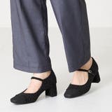 ブラック | ≪オリエンタルトラフィック≫ツイード切替ワンストラップパンプス/41309 | ORiental TRaffic