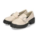 アイボリー | 厚底ビジューローファー/41383 | ORiental TRaffic