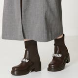 ≪オリエンタルトラフィック≫ビジューベルトニットドッキングブーツ/41415 | ORiental TRaffic | 詳細画像2 