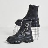 ブラック | ジップデザインベルトバックルブーツ/41417 | ORiental TRaffic