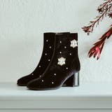 ≪オリエンタルトラフィック≫ビジュー×ラウンドトゥベロアブーツ/41418 | ORiental TRaffic | 詳細画像2 