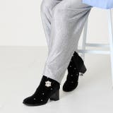 ≪オリエンタルトラフィック≫ビジュー×ラウンドトゥベロアブーツ/41418 | ORiental TRaffic | 詳細画像6 