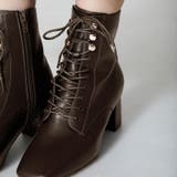 ≪オリエンタルトラフィック≫スクエアトゥレースアップヒールブーツ/41428 | ORiental TRaffic | 詳細画像2 