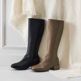 ≪オリエンタルトラフィック≫スクエアトゥミドルヒールロングブーツ/41502 | ORiental TRaffic | 詳細画像3 