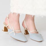 ブルー | リブニット細ストラップパンプス/51114 | ORiental TRaffic