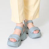 ブルー | カットデザインパデット厚底サンダル/51206 | ORiental TRaffic