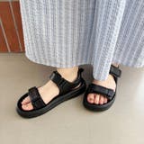 ブラック | 【Fit meサンダル】ダブルベルトサンダル/51227 | ORiental TRaffic