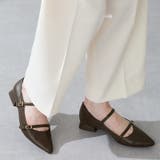 ブラウン | ポインテッドトゥダブルストラップパンプス/51306 | ORiental TRaffic