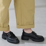 ブラック | ダブルベルト厚底シューズ/51313 | ORiental TRaffic