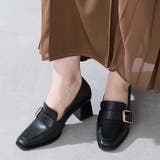 ブラック | ベルトデザインヒールローファー/51315 | ORiental TRaffic