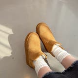 キャメル | サイドスリット厚底ムートンショートブーツ/51425 | ORiental TRaffic