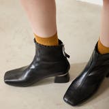 ブラック | スラントカットステッチショートブーツ/51428 | ORiental TRaffic