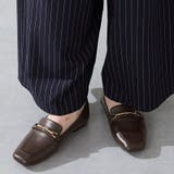 ブラウン | スクエアトゥモチーフバブーシュローファー/52308 | ORiental TRaffic