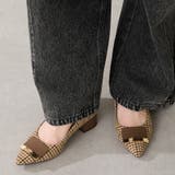 ブラウン | スクエアバックルフレアヒールパンプス/52314 | ORiental TRaffic