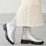 シルバー | タンクソールラウンドショートブーツ/52409 | ORiental TRaffic