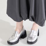 シルバー | 厚底ヒールローファー/61106 | ORiental TRaffic