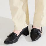 ブラック | サイドベルトヒールローファー/61110 | ORiental TRaffic