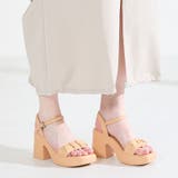 オレンジ | ギャザーデザインプラットフォームサンダル/61203 | ORiental TRaffic