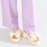 ベージュ | シアーリボン×パール厚底サンダル/61210 | ORiental TRaffic