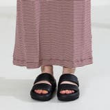 ブラック | パデット厚底スライドサンダル/61213 | ORiental TRaffic