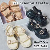 バックルサテンギャザー厚底サンダル/61230 | ORiental TRaffic | 詳細画像1