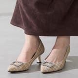 ベージュ | ビジューモチーフヒールパンプス/61327 | ORiental TRaffic